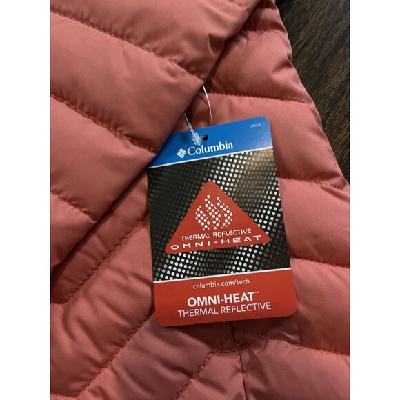 NWT Columbia Powder Lite Mid Jacket Omni-Heat Coral Women’s Size Medium $200 - Picture 2 of 9